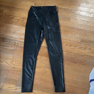 Black Faux Leather Leggings